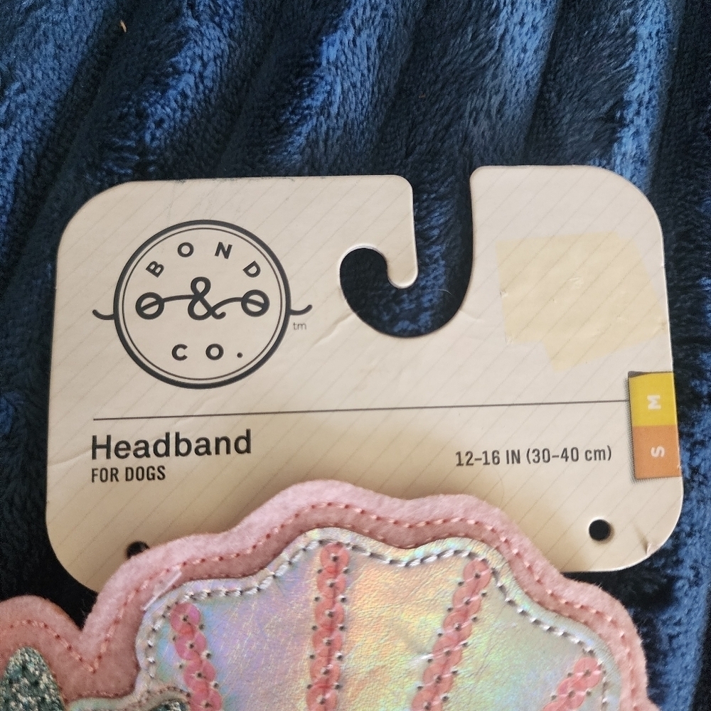 NWT Bond & Co Mermaid Pink Seashell Headband Dog's Size Small / Medium S/M New - Picture 4 of 6